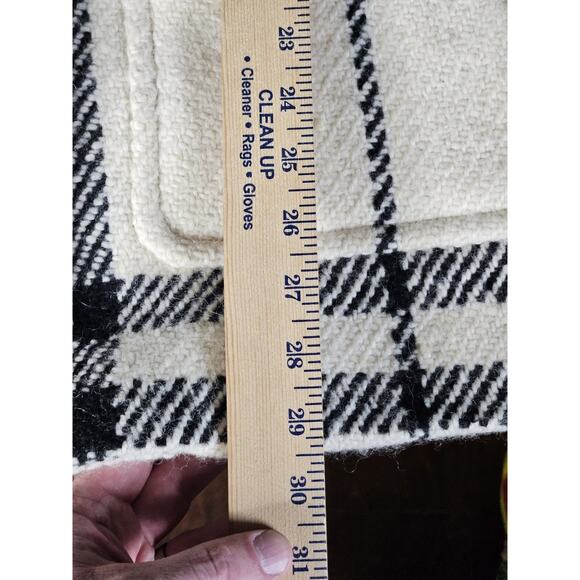 Burberry White Cream Ivory Black Plaid London England Coat Womens Size 6 - Picture 11 of 11